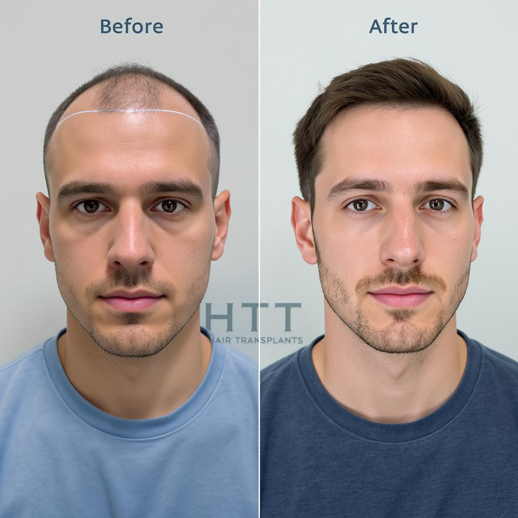 3500 Grafts FUE Hair Transplant Before and After